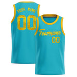 Custom Sky Blue Sequined Tops Athletic Basketball Jersey | BuyFootballJersey