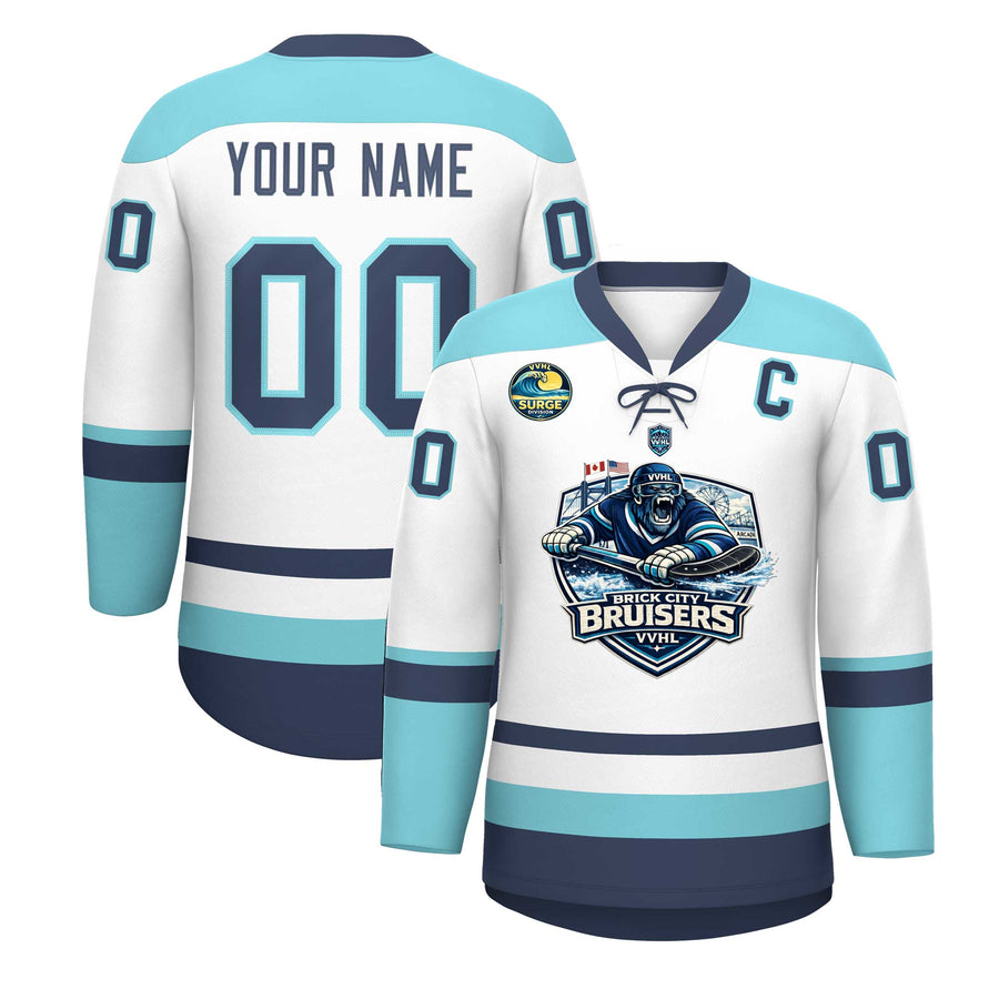 Custom VVHL S10 BRICK CITY BRUISERS Hockey Jersey | BuyFootballJersey