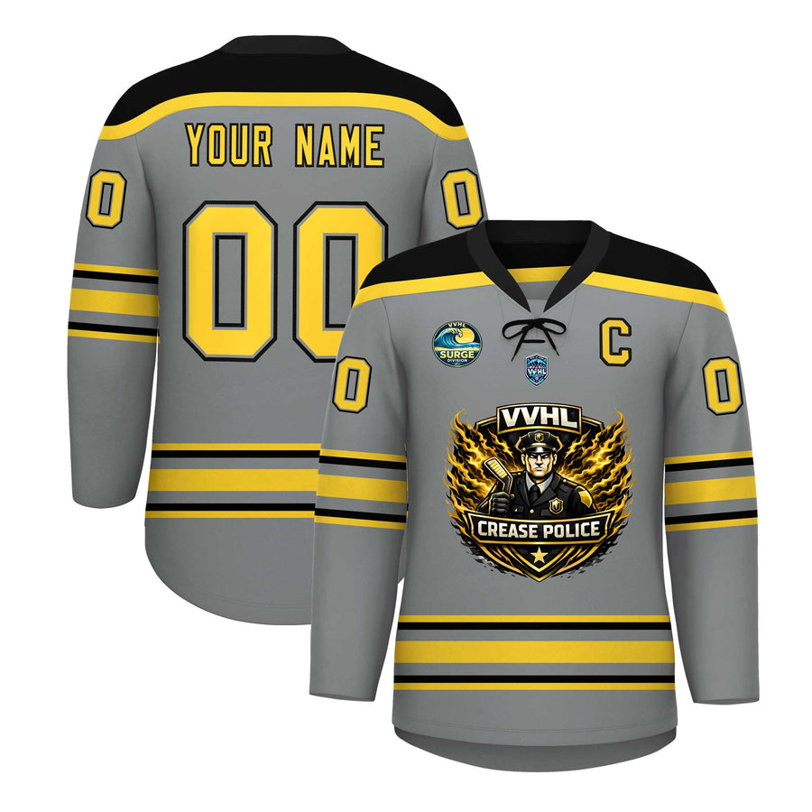 Custom VVHL S10 CREASE POLICE Hockey Jersey | BuyFootballJersey