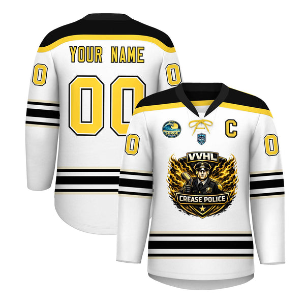 Custom VVHL S10 CREASE POLICE Hockey Jersey | BuyFootballJersey