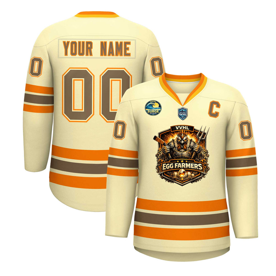 Custom VVHL S10 EGG FARMERS Hockey Jersey | BuyFootballJersey