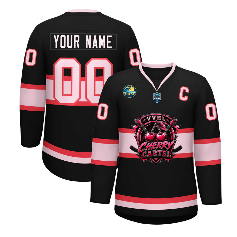 Custom VVHL S11 Cherry Cartel Hockey Jersey | BuyFootballJersey
