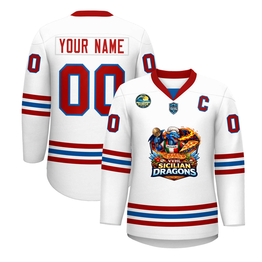 Custom VVHL S11 Sicilian Dragons Hockey Jersey | BuyFootballJersey