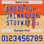 Custom Orange Royal Blue Ice Cream Pattern Personalized V-Neck Hockey Jersey | BuyFootballJersey