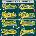 Custom Midnight Green Gold Ice Cream Pattern Personalized V-Neck Hockey Jersey | BuyFootballJersey