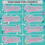 Custom Teal Light Pink Ice Cream Pattern Personalized V-Neck Hockey Jersey | BuyFootballJersey