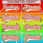 Custom Rainbow White Ice Cream Pattern Personalized V-Neck Hockey Jersey | BuyFootballJersey