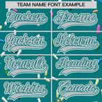 Custom Teal Silver Ice Cream Pattern Personalized V-Neck Hockey Jersey | BuyFootballJersey