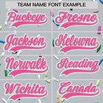 Custom Silver Pink Ice Cream Pattern Personalized V-Neck Hockey Jersey | BuyFootballJersey