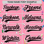 Custom Light Pink Black Ice Cream Pattern Personalized V-Neck Hockey Jersey | BuyFootballJersey