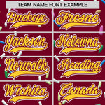 Custom Crimson Gold Ice Cream Pattern Personalized V-Neck Hockey Jersey | BuyFootballJersey