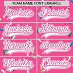 Custom Pink White Ice Cream Pattern Personalized V-Neck Hockey Jersey | BuyFootballJersey