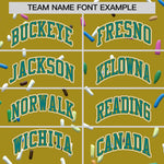 Custom Old Gold Teal Ice Cream Pattern Personalized V-Neck Hockey Jersey | BuyFootballJersey