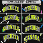 Custom Black Fluorescent Green Ice Cream Pattern Personalized V-Neck Hockey Jersey | BuyFootballJersey