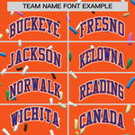 Custom Orange Royal Blue Ice Cream Pattern Personalized V-Neck Hockey Jersey | BuyFootballJersey