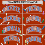 Custom Dark Orange Light Blue Ice Cream Pattern Personalized V-Neck Hockey Jersey | BuyFootballJersey