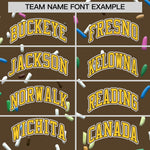 Custom Light Brown Gold Ice Cream Pattern Personalized V-Neck Hockey Jersey | BuyFootballJersey