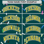 Custom Midnight Green Gold Ice Cream Pattern Personalized V-Neck Hockey Jersey | BuyFootballJersey