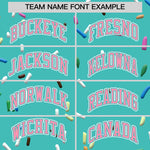 Custom Teal Light Pink Ice Cream Pattern Personalized V-Neck Hockey Jersey | BuyFootballJersey
