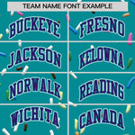 Custom Teal Purple Ice Cream Pattern Personalized V-Neck Hockey Jersey | BuyFootballJersey