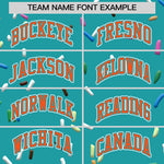 Custom Aqua Orange Ice Cream Pattern Personalized V-Neck Hockey Jersey | BuyFootballJersey
