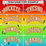 Custom Rainbow White Ice Cream Pattern Personalized V-Neck Hockey Jersey | BuyFootballJersey