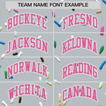 Custom Silver Pink Ice Cream Pattern Personalized V-Neck Hockey Jersey | BuyFootballJersey