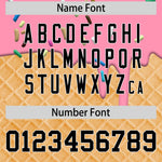 Custom Light Pink Black Ice Cream Pattern Personalized V-Neck Hockey Jersey | BuyFootballJersey
