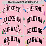 Custom Light Pink Black Ice Cream Pattern Personalized V-Neck Hockey Jersey | BuyFootballJersey