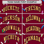 Custom Crimson Khaki Ice Cream Pattern Personalized V-Neck Hockey Jersey | BuyFootballJersey