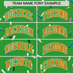 Custom Light Green Orange Ice Cream Pattern Personalized V-Neck Hockey Jersey | BuyFootballJersey