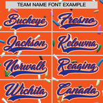 Custom Orange Royal Blue Ice Cream Pattern Personalized V-Neck Hockey Jersey | BuyFootballJersey