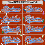 Custom Dark Orange Light Blue Ice Cream Pattern Personalized V-Neck Hockey Jersey | BuyFootballJersey