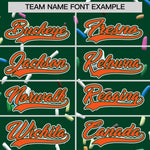 Custom Green Orange Ice Cream Pattern Personalized V-Neck Hockey Jersey | BuyFootballJersey