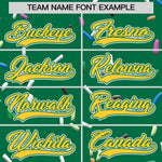 Custom Kelly Green Gold Ice Cream Pattern Personalized V-Neck Hockey Jersey | BuyFootballJersey