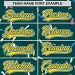 Custom Midnight Green Gold Ice Cream Pattern Personalized V-Neck Hockey Jersey | BuyFootballJersey