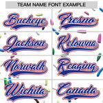 Custom White Royal Blue Ice Cream Pattern Personalized V-Neck Hockey Jersey | BuyFootballJersey