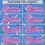 Custom Powder Blue Pink Ice Cream Pattern Personalized V-Neck Hockey Jersey | BuyFootballJersey