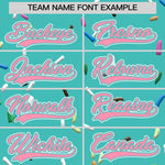 Custom Teal Light Pink Ice Cream Pattern Personalized V-Neck Hockey Jersey | BuyFootballJersey