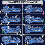 Custom Navy Powder Blue Ice Cream Pattern Personalized V-Neck Hockey Jersey | BuyFootballJersey