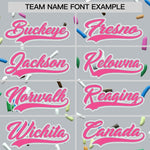 Custom Silver Pink Ice Cream Pattern Personalized V-Neck Hockey Jersey | BuyFootballJersey