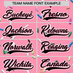 Custom Light Pink Black Ice Cream Pattern Personalized V-Neck Hockey Jersey | BuyFootballJersey