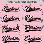 Custom Light Pink Black Ice Cream Pattern Personalized V-Neck Hockey Jersey | BuyFootballJersey