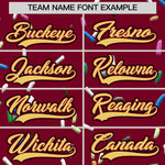 Custom Crimson Khaki Ice Cream Pattern Personalized V-Neck Hockey Jersey | BuyFootballJersey