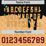 Custom Black Crimson Ice Cream Pattern Personalized V-Neck Hockey Jersey | BuyFootballJersey