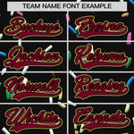 Custom Black Crimson Ice Cream Pattern Personalized V-Neck Hockey Jersey | BuyFootballJersey