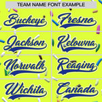 Custom Fluorescent Green Royal Blue Ice Cream Pattern Personalized V-Neck Hockey Jersey | BuyFootballJersey