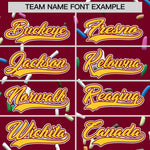 Custom Crimson Gold Ice Cream Pattern Personalized V-Neck Hockey Jersey | BuyFootballJersey