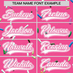 Custom Pink White Ice Cream Pattern Personalized V-Neck Hockey Jersey | BuyFootballJersey