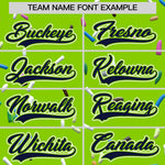 Custom Neon Green Navy Ice Cream Pattern Personalized V-Neck Hockey Jersey | BuyFootballJersey